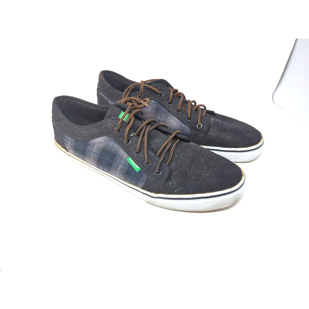 Tony Hawk Black Sneakers Mens Shoes Size 13 M Plaid - fast shipping good cond